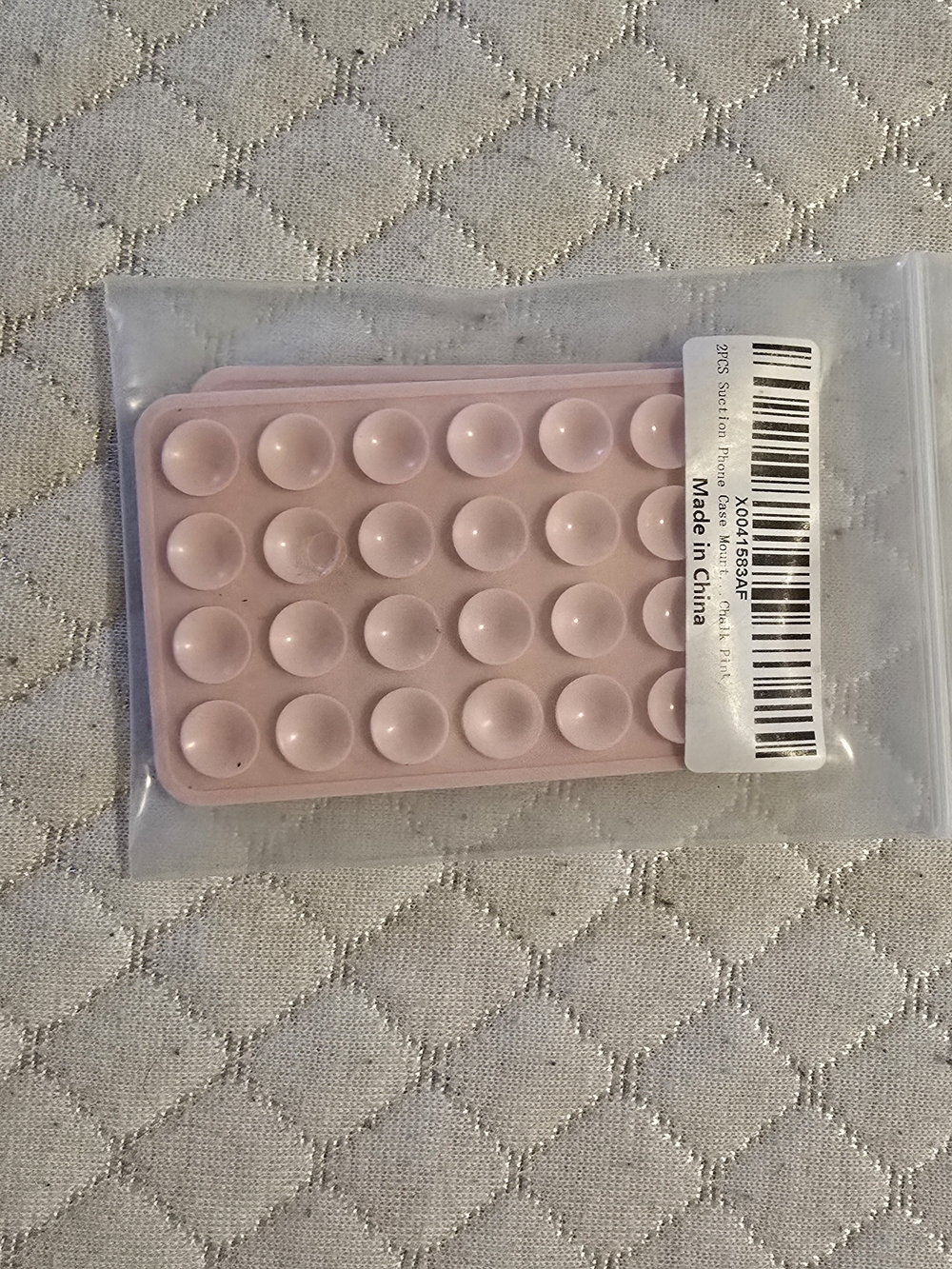 Pink Silicone Bubble Phone Grip Pad